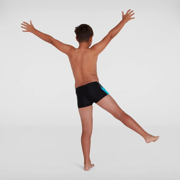 Плавки-шорты Speedo Dive Aquashort детские (Детский; 5-6 лет; черный/серый/голубой)